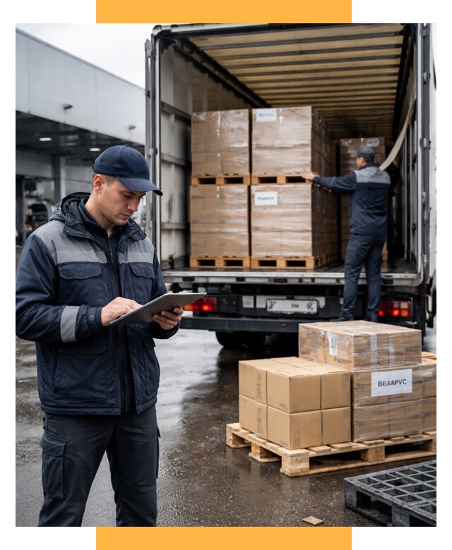 Доставка грузов из Беларуси от 15537 р. логистика СетСервис-Мнр