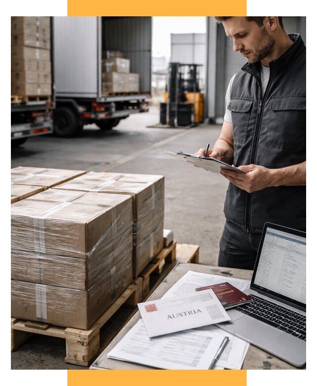 Доставка в Австрию от 67327 р. Логистика и экспорт СетСервис-Мнр