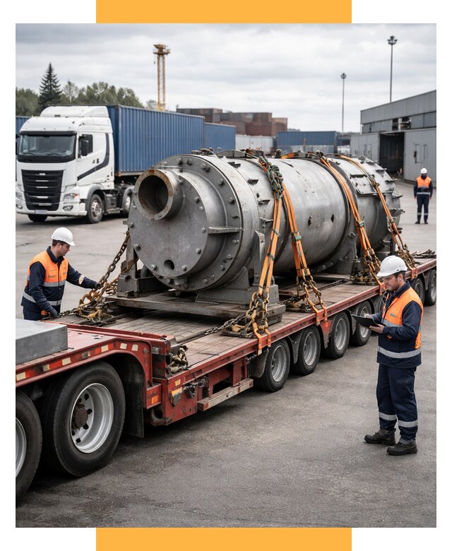 Перевозка тяжеловесных грузов под ключ от 155370 р. | СетСервис-Мнр